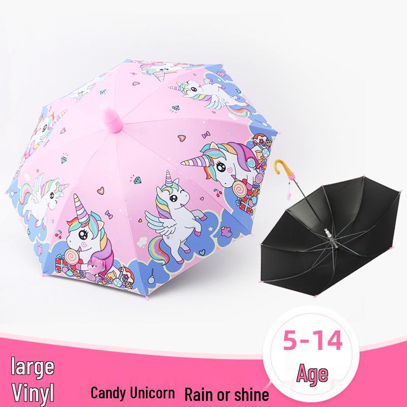 Automatic Dual-Use Kids' Umbrellas - Princess Design for School and Kindergarten