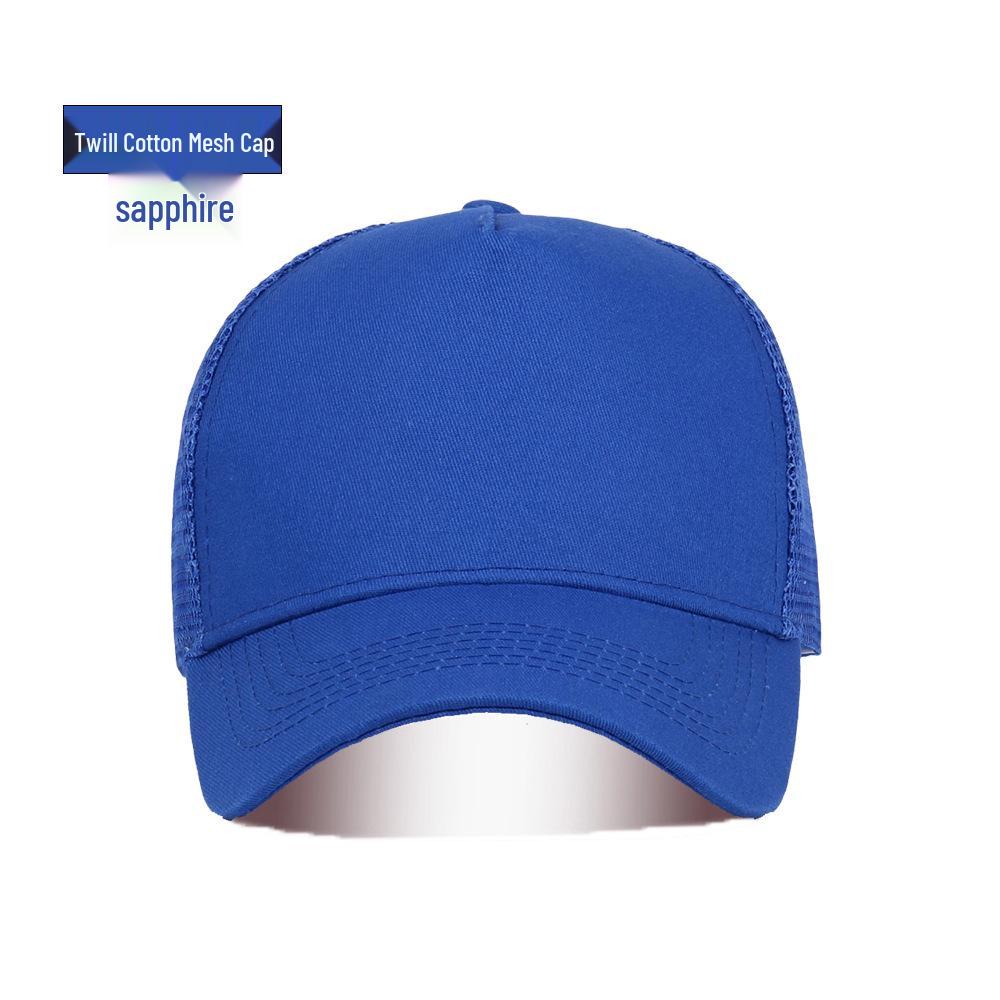 Summer Cotton Mesh Cap: Breathable Sun Protection Baseball & Duckbill Hat for Travel, Work, & Catering.
