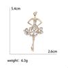 Diamond-Encrusted Ballet Girl Brooch, Temperament Clothing Accessories Pin Brooch