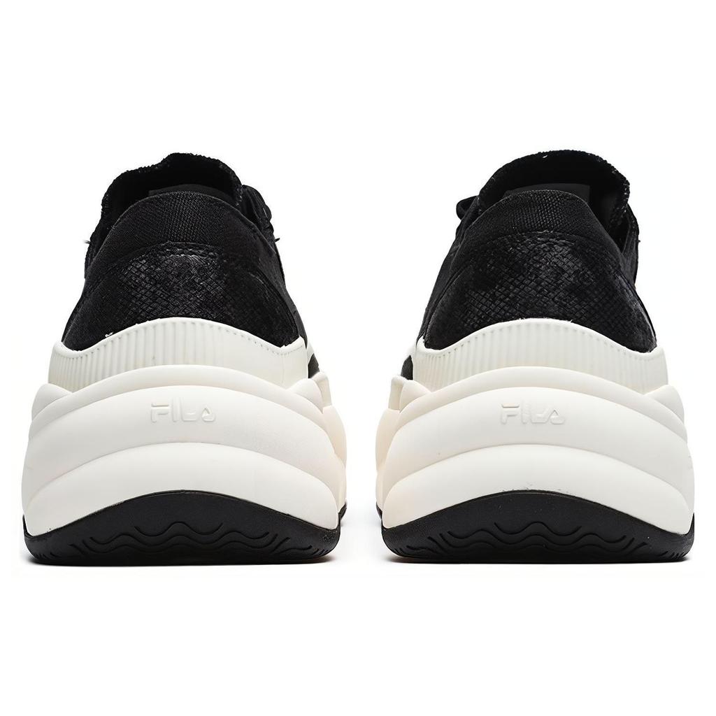 Fila Bread Comfortable Versatile Low-Top Canvas Shoes Women Sneaker Black White F12W221318FBG