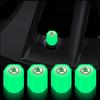 Luminous Car Tire Valve Caps Fluorescent Motorcycle Wheel Tyre For Octavia Superb Rapid Kodiaq Karoq Fabia Kamiq Roomster Citigo