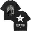 Camiseta Lavada com Logo do Álbum de Música Pop da Cantora Beyonce Camisetas Cowboy Carter Masculinas Vintage Oversized Camisetas Casuais de Algodão