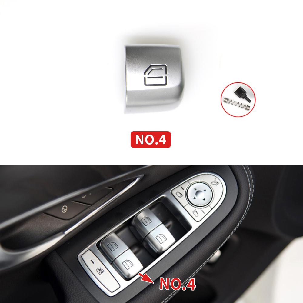 Car Window Switch Button Cover Vehicle Door Glass Control Switch Key Cap For Mercedes Benz W213 W238 W257 E CLS Class
