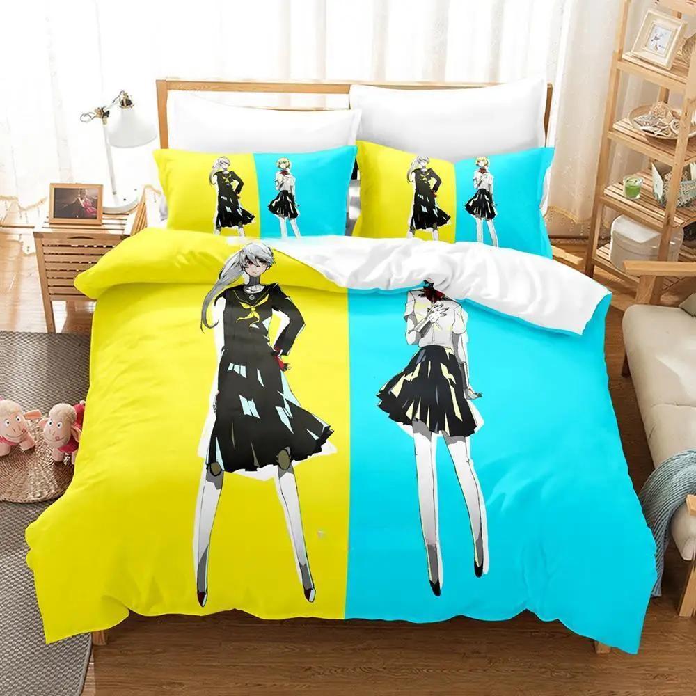 Neues Spiel Persona 4 Bettwäsche-Set Einzelbett Zwillingsbett Vollgröße Queen-Size King-Size Bettwäsche-Set Erwachsener Kinderzimmer Bettbezug-Sets Anime Bettlaken-Set