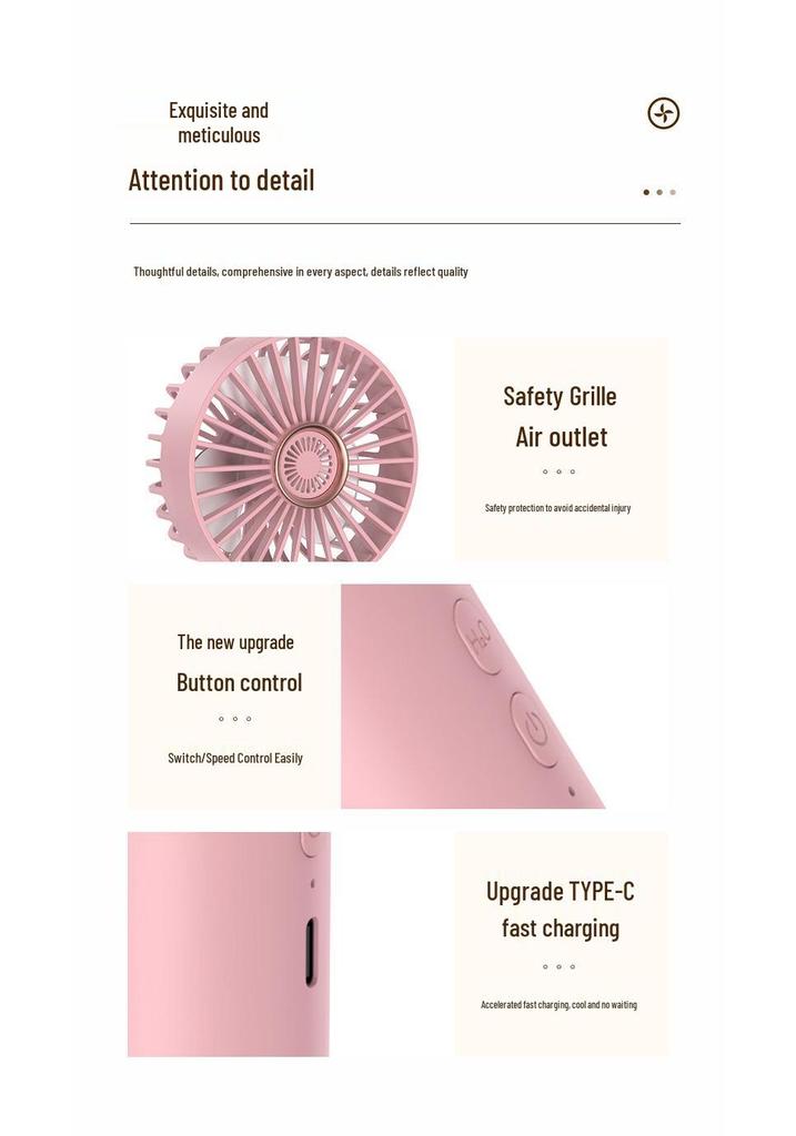 Portable USB Rechargeable Handheld & Desktop Cooling Fan