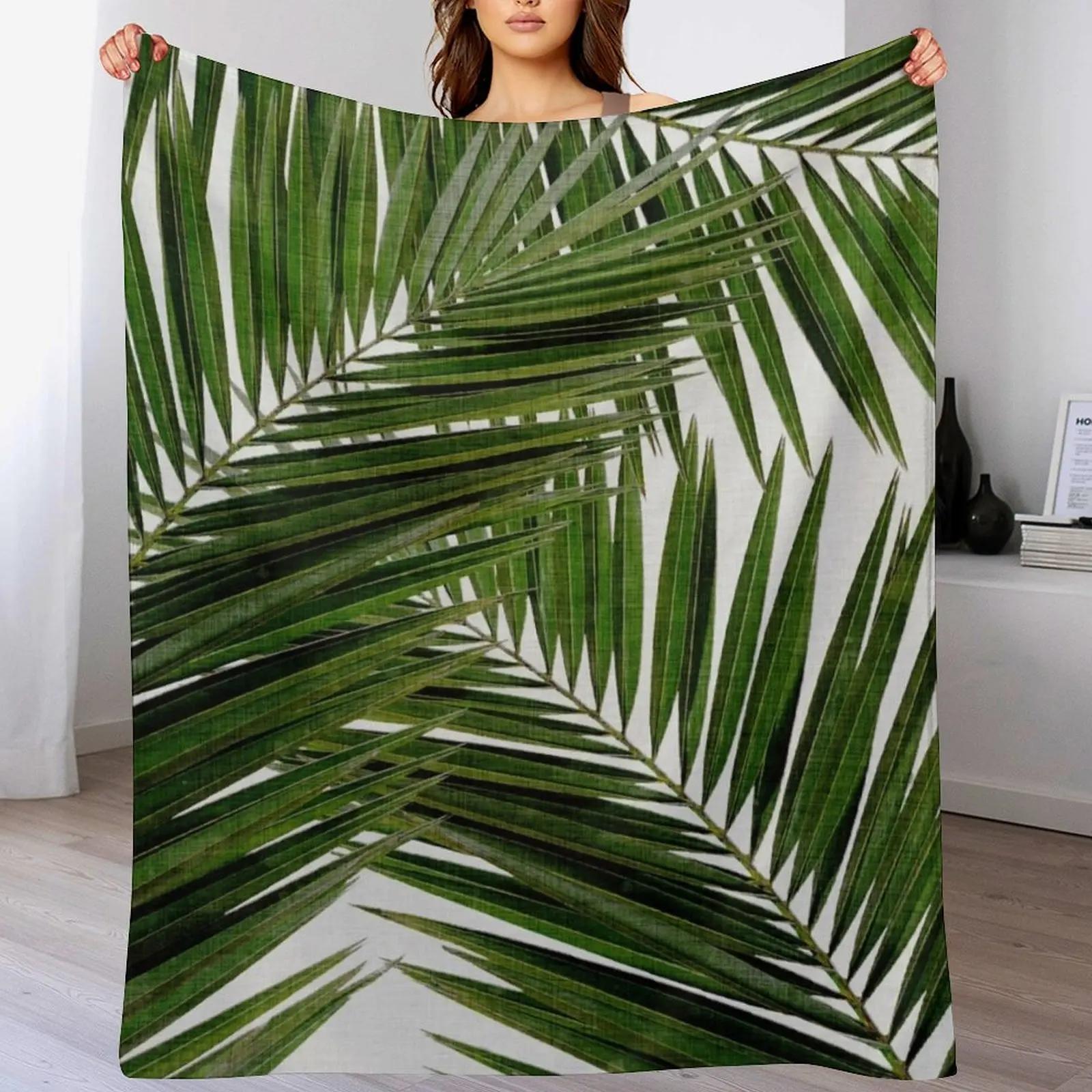 

New Palm Leaf Green II Throw Blanket All Season Lightweight Soft Blanket for Bed 102x76cm(40x30in)