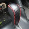 Car Gear Shift Knob Cover For Hyundai Ix35 Sonata 8 2010-2015 Leather Gearbox Shift Knob Cover Gearbox Handle