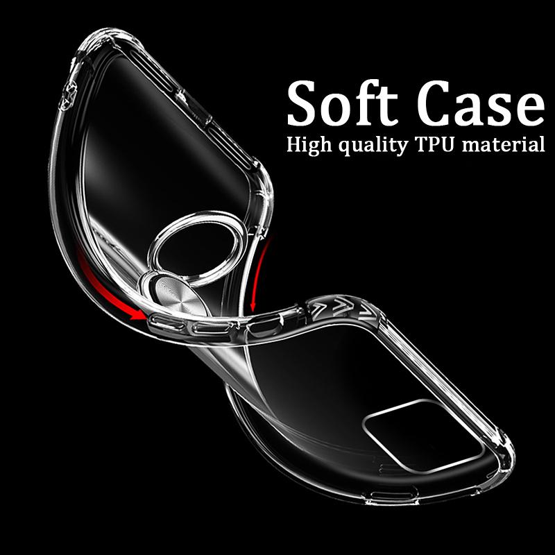 For Xiaomi 15T / 15T Pro case Ring Holder Ultra Thin Transparent Car Navigation Soft Silicone Clear cover For Xiaomi 15T Pro Phone casing