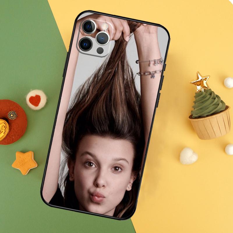 Millie Bobby Brown Funda For iPhone 11 12 13 14 16 15 Pro Max Mini XS Max X XR SE2 7 8 14 16 15 Plus Phone Case