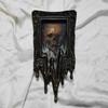 Skull Wall Art Handmade Liquid Surreal Skull Painting Gothic Framed Wall Decor for Halloween Office Living Room Decor