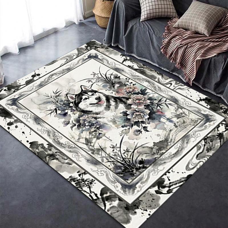 2025 New Husky Dog Carpet Rug for Living Room Bedroom Home Sofa Decoration,Kids Play Non-slip Floor Mat64