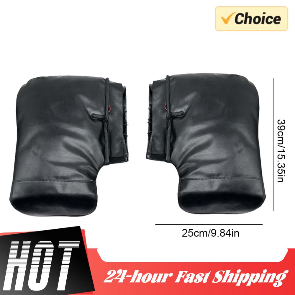 1Pair Motorcycle Handlebar Muffs Motor Scooter Thick Warm Grip Handle Bar Muff Rainproof Winter Warmer Gloves for Outdoor Riding