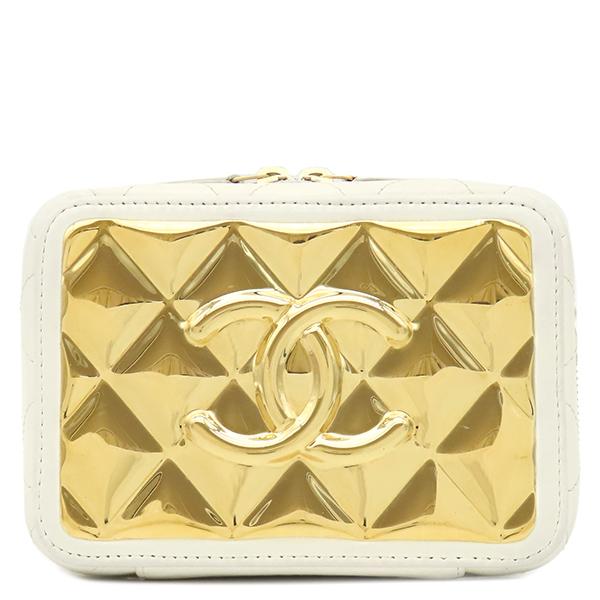 CHANEL - Matrasse Zip-around vanityShoulder Bag lambskin Array