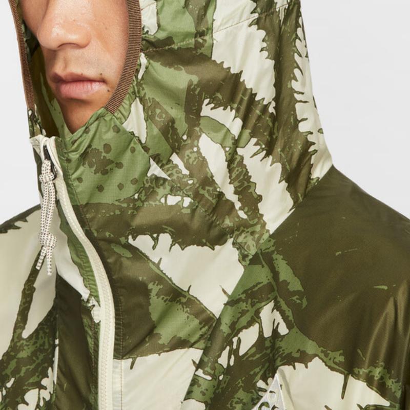 Nike ACG Jackets Men's Light Khaki/Moss Wood Brown/Mountain White Hooded Moderate Other IH3581-229