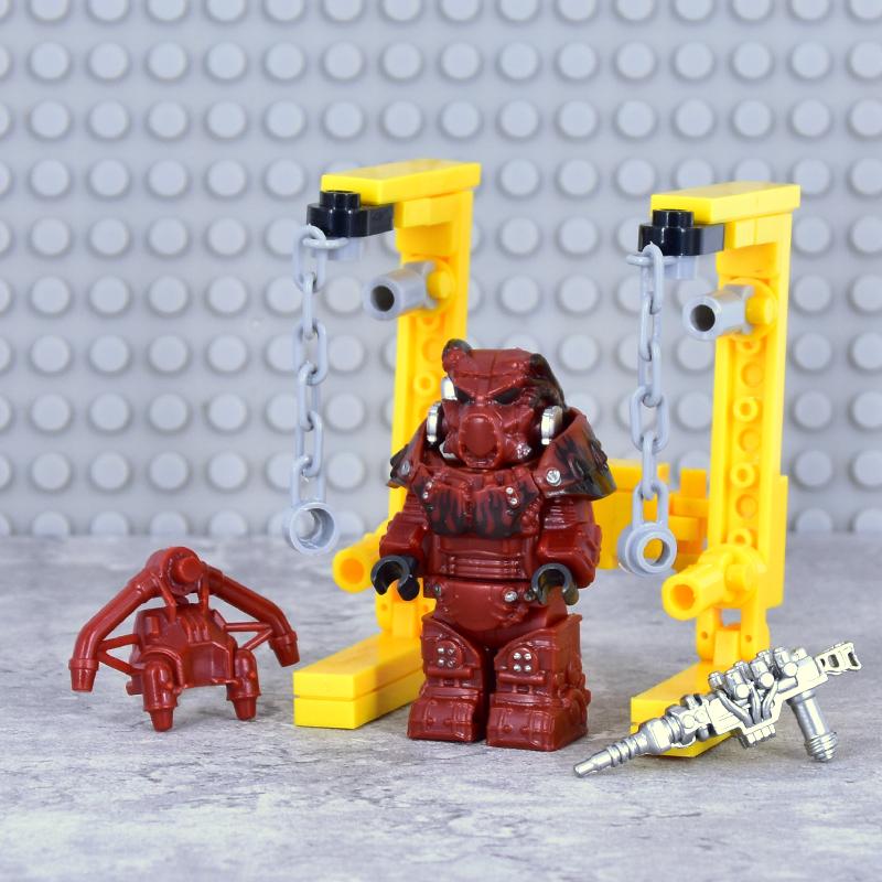 X-01 Askeri Askerler Mini Aksiyon fallouted Şövalyeler Braket Model Figürler Silahlar Robotlar Mecha Yapı Taşları Tuğlalar Oyuncaklar