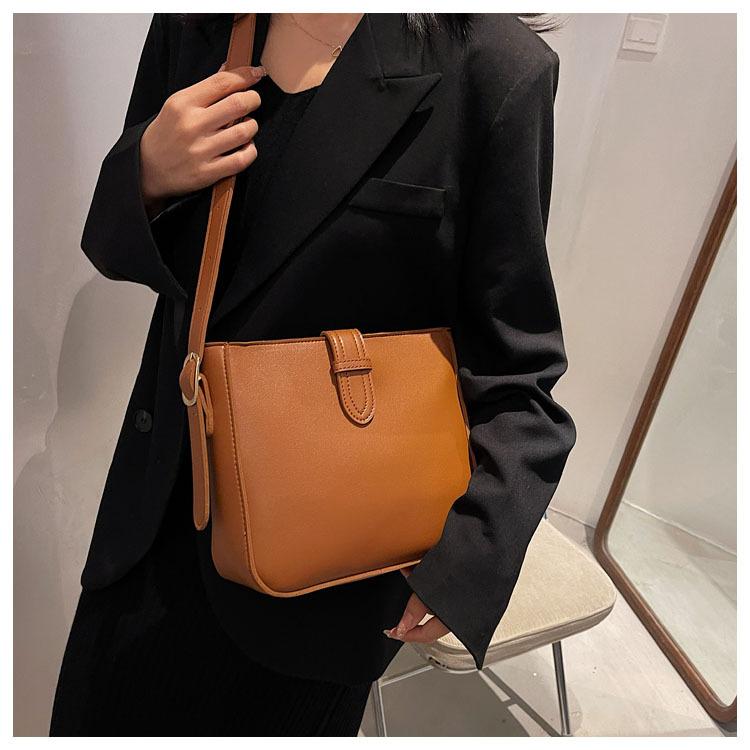 PU Leather Women's Tote Bag Shoulder Bags New Fashion Ladies Bucket Handbag Crossbody Bag