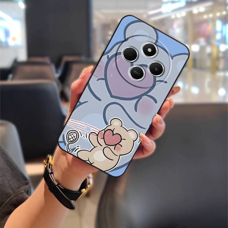 Phone Pouch Couple Phone Case For Redmi 14C 4G/14R 5G/A3 Pro 4G/POCO C75 Back Cover Soft Case Dirt-resistant Silicone