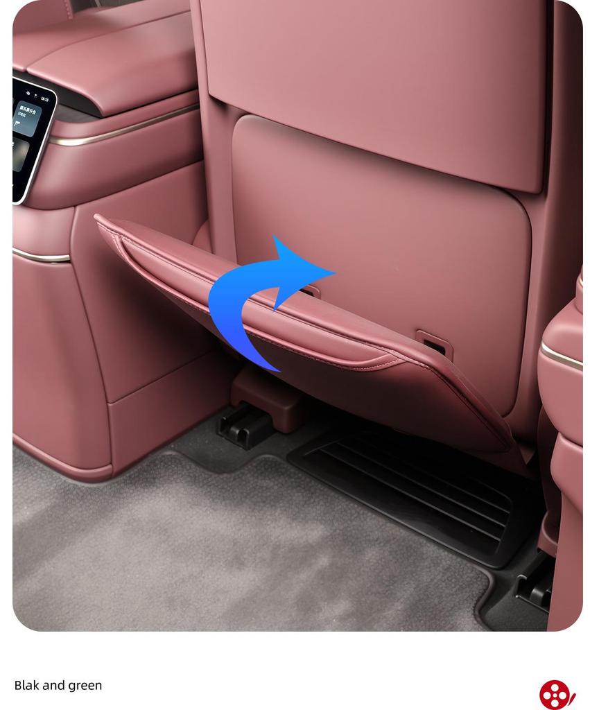 Nio ES8 Rear Seat Kick Mats - Second Row Leather Backrest Protectors for Car Interior Decoration.