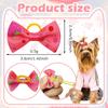 30PCS Beauty Dog Bow with Rubber Band Dog Hair Accessories Handmade Movable Puppy Bows for Dogs and Cats Cute Pet Accessories