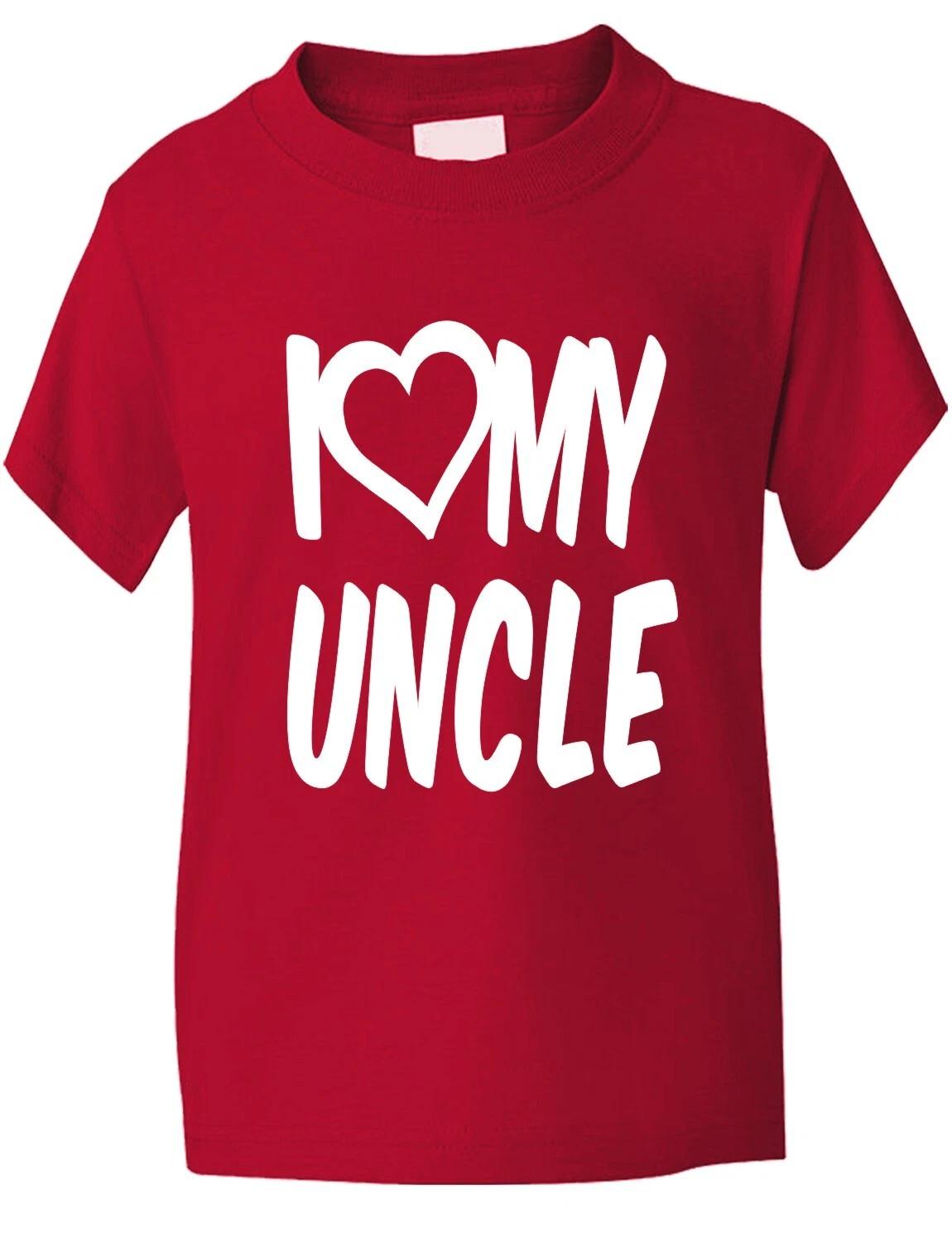 I Love My Uncle Kids Funny Boys Girls T shirt Age 1-13 S