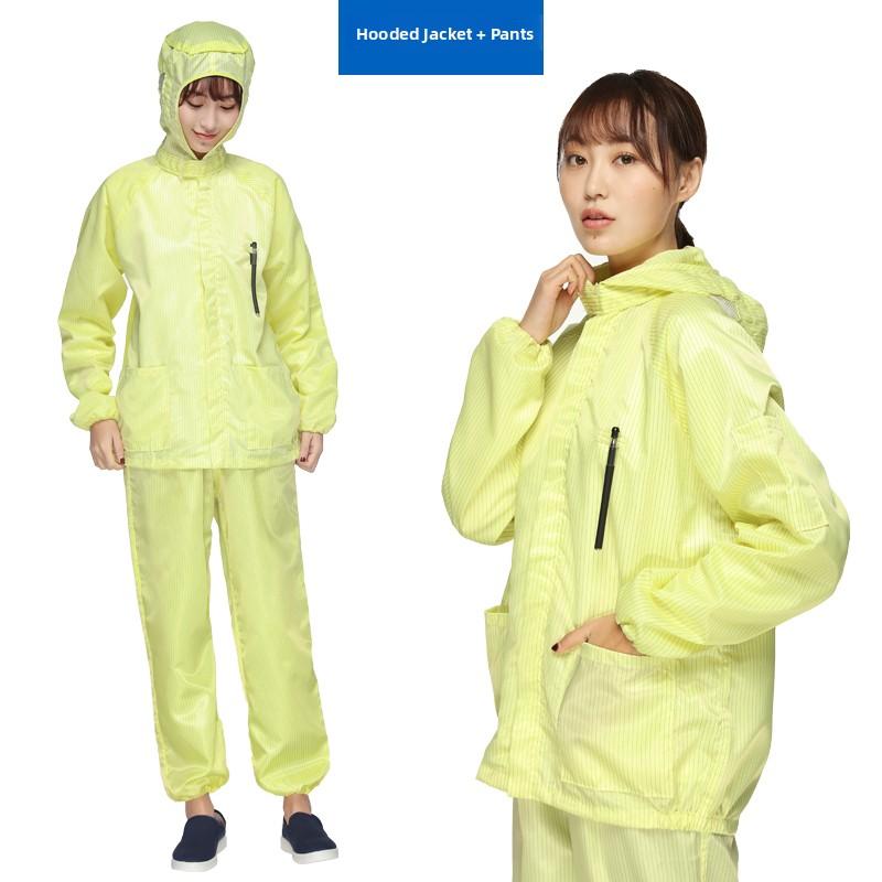 Mono sin pelusa con capucha para hombre y mujer Ropa de trabajo Disipación estática Azul ey Agricultura Traje de limpieza de cuerpo completo