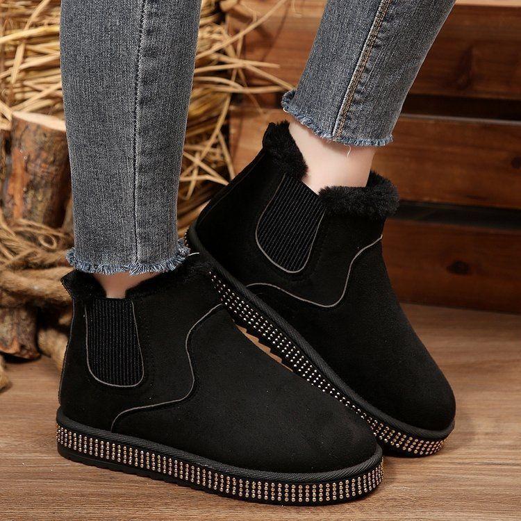 Fashion Warm Snow Boots Women's Autumn and Winter New Comfortable Versatile Casual Flat Short Boots Children