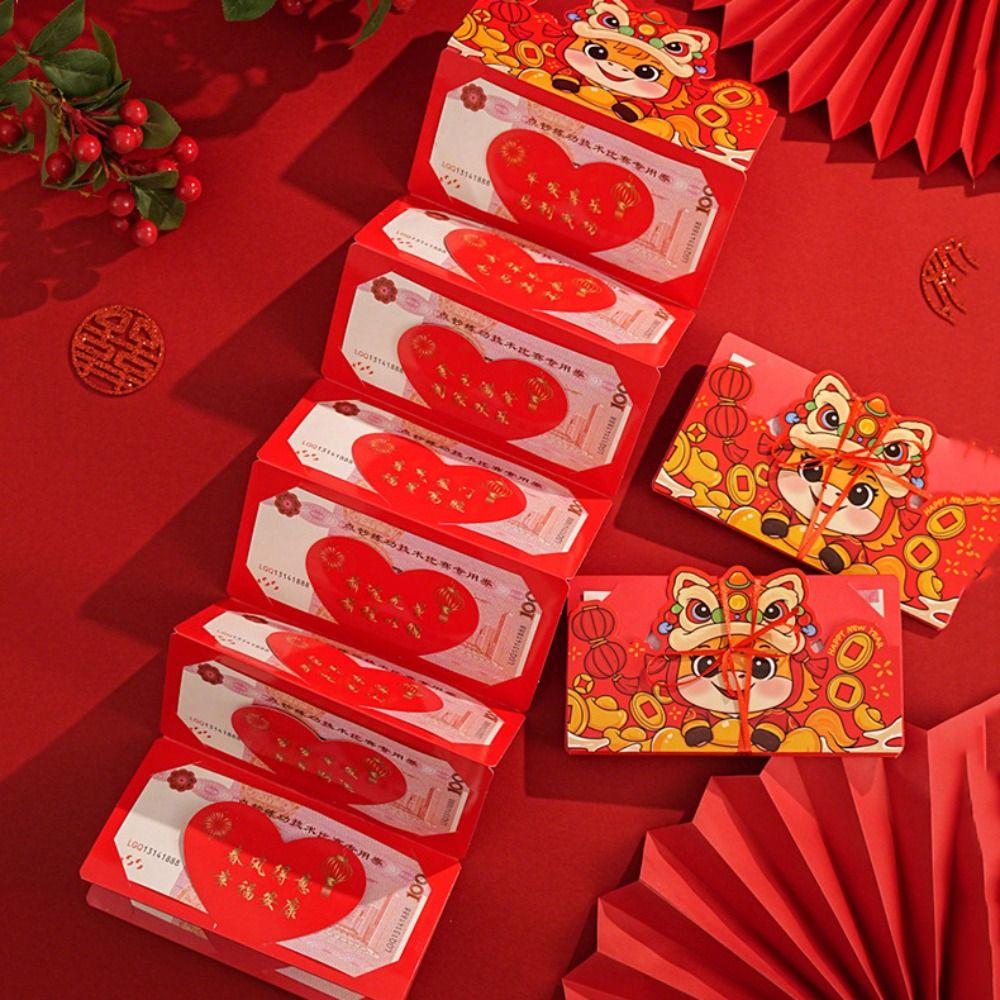 Chinese Style Lucky Red Envelopes Folding Cash Envelopes Money Envelopes  New Year Celebration