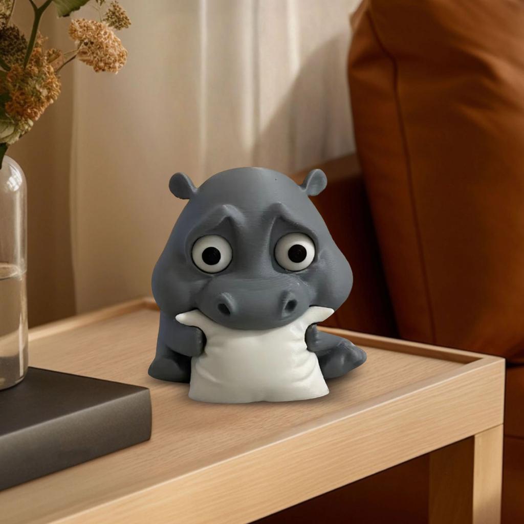 Halloween Ornament Biting Pillow Hippopotamus Toy Ornament