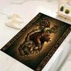 Western Bull Skull Carpet Rug for Living Room Bedroom Home Sofa Decoration, Kids Play Non-slip Floor Mat