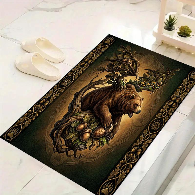 Western Bull Skull Carpet Rug for Living Room Bedroom Home Sofa Decoration, Kids Play Non-slip Floor Mat