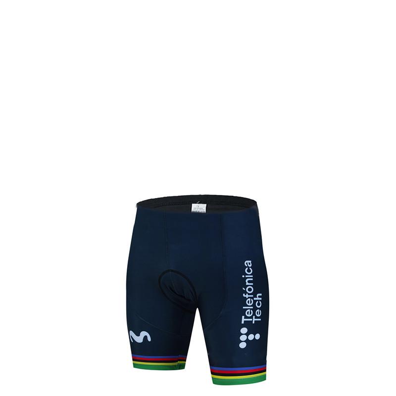 Sada cyklistického dresu Movistar Krátký rukáv Španělsko Muži Anti-UV kolo Sportovní oblečení Tým Letní Oblečení na kolo Maillot Ciclismo Hombre