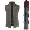 Autumn and Winter Men's Coat Warm Outer Wear Vest Casual Sleeveless Jacket Thermal Stand Collar Waistcoat