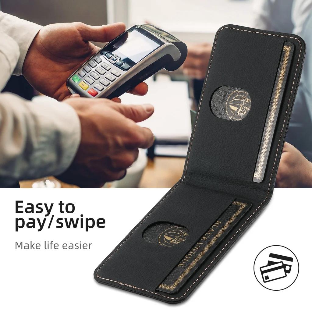 Magnetic Cowhide Leather Case for IPhone 16 Pro Max 17 AIR 17E 16E 15 Plus 14 Pro 13 12 Detachable Wallet Card Slot Holder Cover