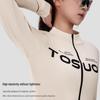 TOSUOD Unisex Windproof Cycling Jersey - Long Sleeve, Velvet-Lined, for Autumn/Winter Warmth