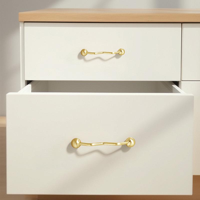 French Modern Gold Zinc Alloy Cabinet Handle