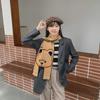 Korean Soft Girl Chic Scarf: Cute Knitted Tiger Wool Shawl for Students
