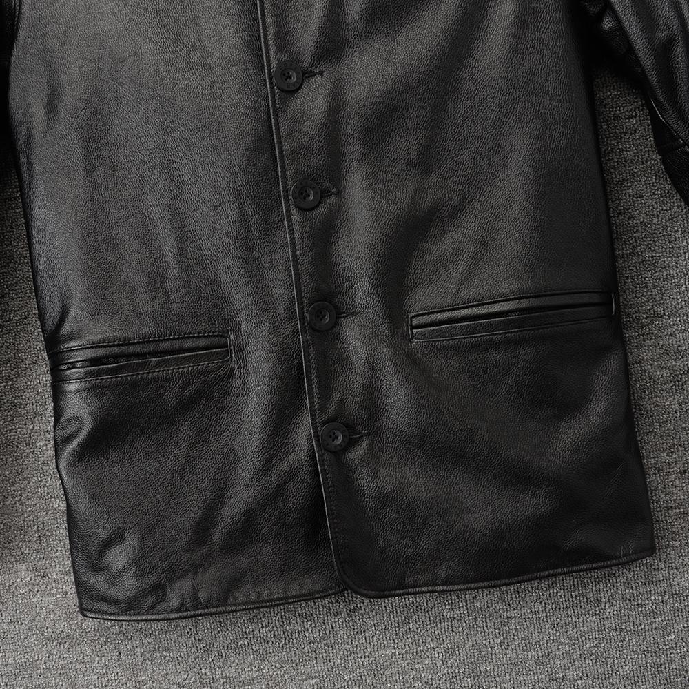 Gatekeeper Jackets Genuine Cow Leather Jacket Men Spring Autumn Coats Men's Cohiwde Jackets