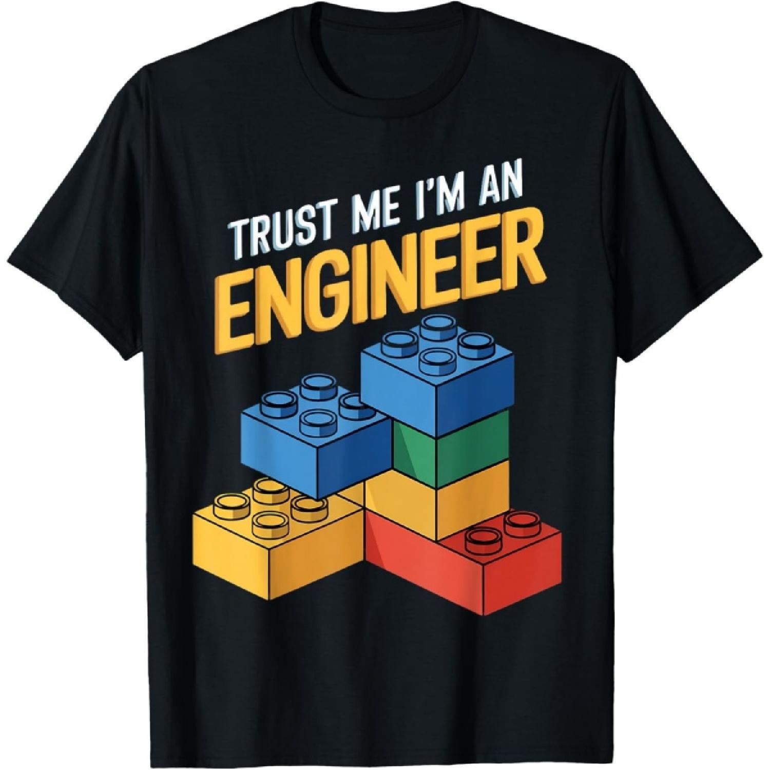 I m An Engineer Kids Brick Builder Bricks Building Blocks T-Shirt S