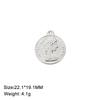 Teamer 5pcs/lot Queen Elizabeth Charms for Jewelry Making Stainless Steel Round Pendant DIY Necklace Bracelet Jewelry Accessory