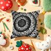 P-Pokras Lampas Art Graffiti Cushion Cover Plush Fabric Soft Double-Sided Printed Sofa Warm Winter Home Gift Pillow Cover