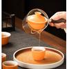 Portable Kung Fu Tea Set, Transparent Glass Tea Cup, Thickened Filter, Outdoor, Portable Travel