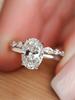925 Sterling Silver Zircon 2ct Oval Shape Fashion Elegant Set Ring For Women Engagement Wedding Luxury High Quality Fine Jewelry