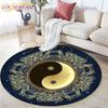 Yin Yang Round Mats Ying Yang Pentagram Area Rug Carpets for Living Room Bedroom Tatami Circle Carpet Kids Play Mat Round Carpet
