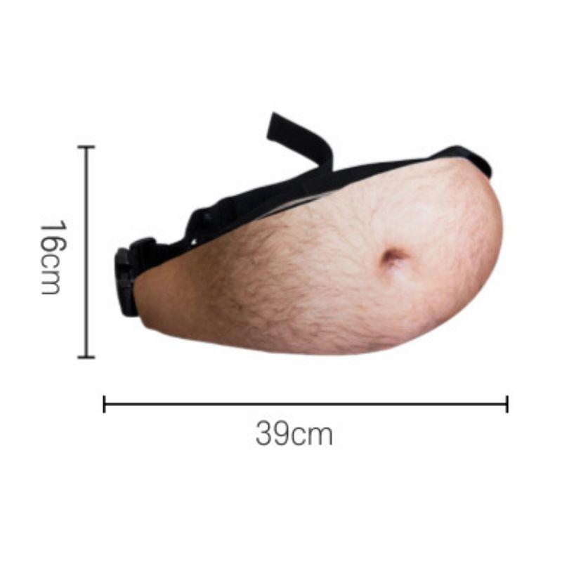 3D Dad Bod Beer Belly Fanny Pack Funny Gag Gift Waist Bag