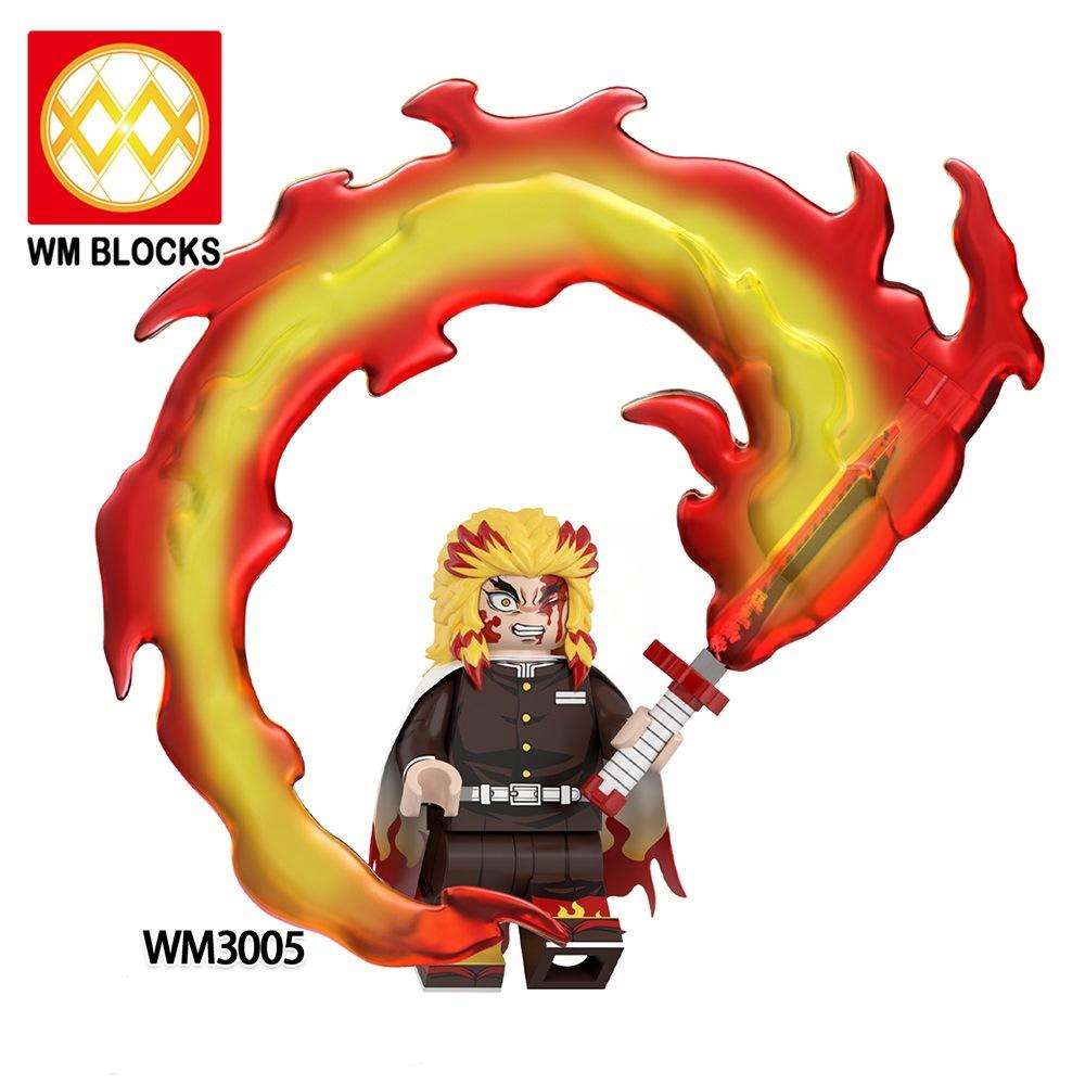 Anime Demon Slayer Blocks Blind Box Wm2998-3008 Bricks For Toys Gifts Action Figures Building Blocks For Children