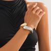 Exaggerated Vintage Geometric Irregular Cuff Wide Bangles For Women Punk Gold copper Color Spring Bracelet Jewelry Gifts