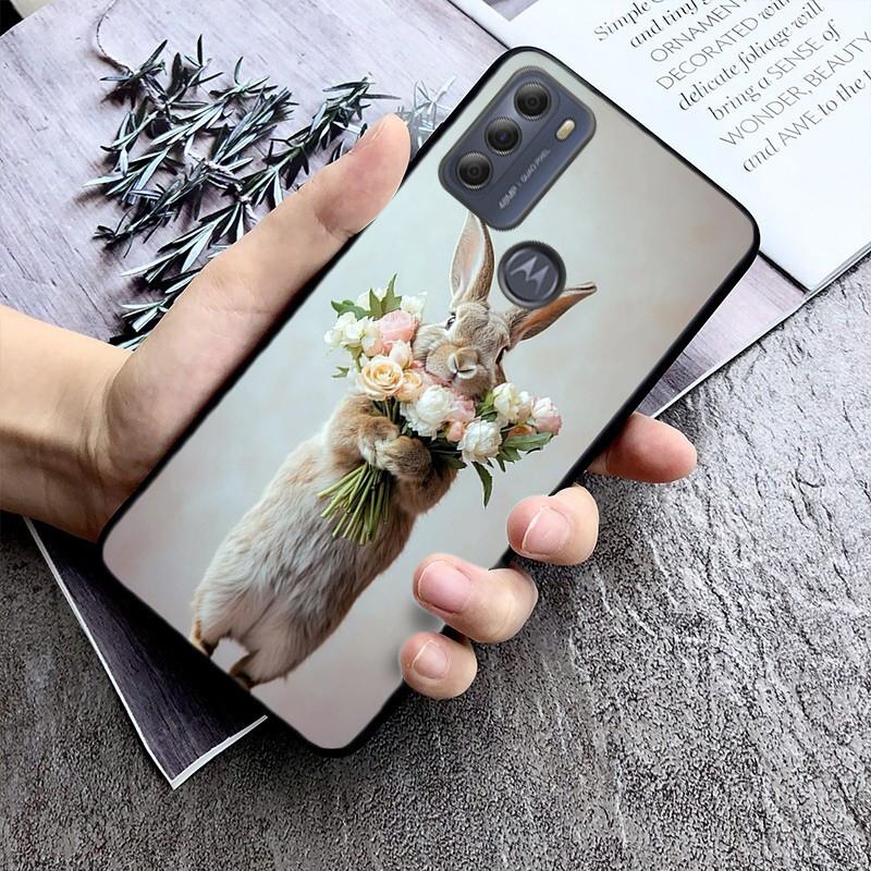 Phone Case For Moto G86 G85 G75 G15 G05 G56 G72 G53 G54 G84 G60 G31 G32 G24 G 5G G Play Rabbit Bunny Animal