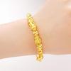 Elegant Chinese Style Electroplated Double Pixiu Bracelet - Women's Classic Luck-Turning Push-Pull Jewelry
