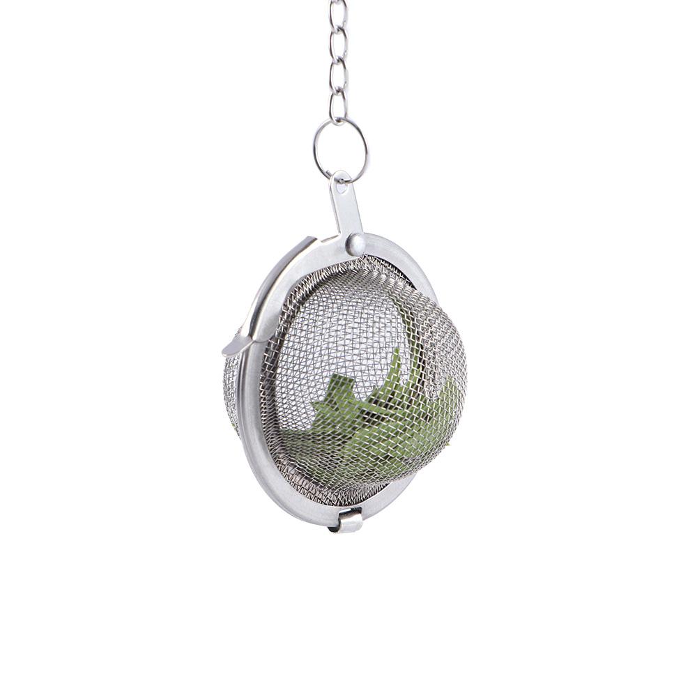 Mesh Tea Spoon Locking Spic Ball Stainless Steel Tea Spoon Filter with Chain Special Tea Filter