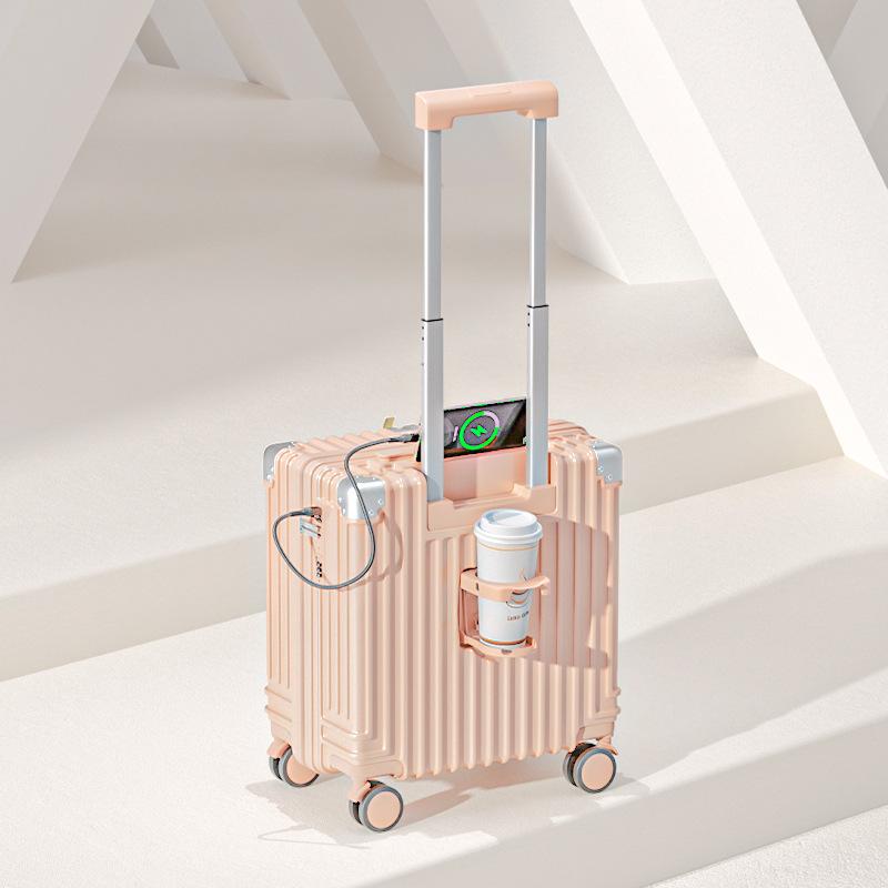 Lightweight Mini Trolley Suitcase with Combination Lock, 18-20 Inch - Ideal for Students and Kids.